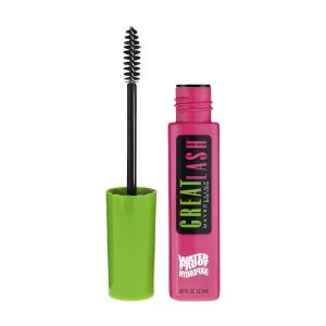 Maybelline Great Lash Waterproof Mascara, Volumizing, Lengthening and Lash-Doubling Formula for Thicker Lashes, Very Black, 1 Count(Very Black)