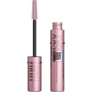 Maybelline Lash Sensational Sky High Washable Mascara, Volumizing, Lengthening, Defining, Curling, Multiplying, Buildable Mascara Make Up Formula, Blue Mist, 1 Count(BROWNISH BLACK)
