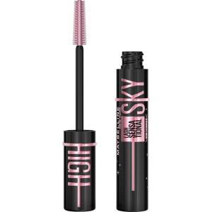 Maybelline Lash Sensational Sky High Washable Mascara, Volumizing, Lengthening, Defining, Curling, Multiplying, Buildable Mascara Make Up Formula, Blue Mist, 1 Count(COSMIC BLACK)