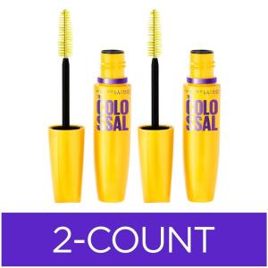 Maybelline Volum’ Express Colossal Washable Mascara Makeup, Classic Black Mascara, 1 Count(WASHABLE CLASSIC BLACK)