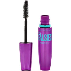 Maybelline Volum’ Express The Falsies Washable Fiber Mascara, Volumizing and Separating Make Up Formula, Brownish Black, 1 Count(BLACKEST BLACK)