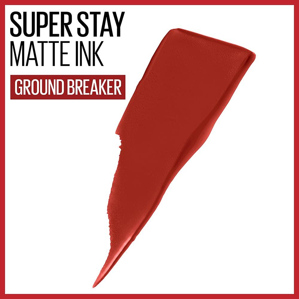 imageMAYBELLINE Super Stay Matte Ink Liquid Lipstick Makeup Long Lasting High Impact Color Up to 16H Wear Insider Midtone Yellow Brown117 GROUNDBREAKER