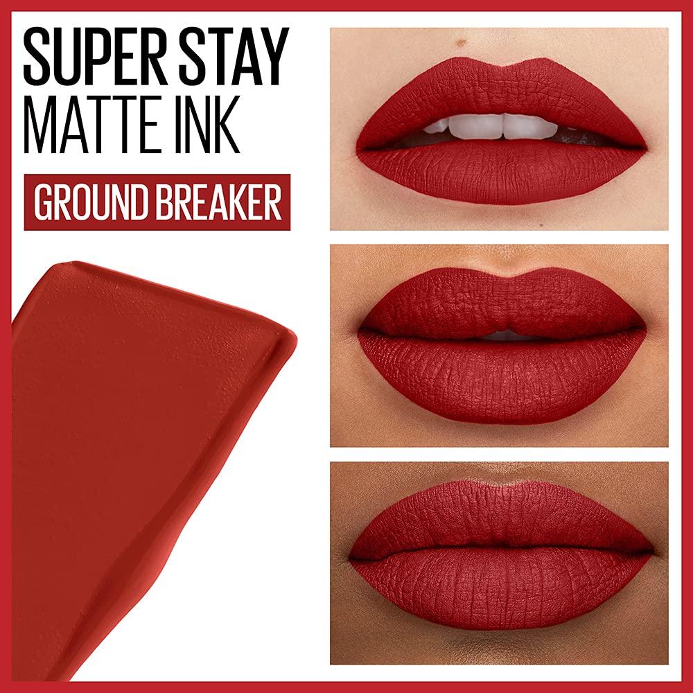 imageMAYBELLINE Super Stay Matte Ink Liquid Lipstick Makeup Long Lasting High Impact Color Up to 16H Wear Insider Midtone Yellow Brown117 GROUNDBREAKER