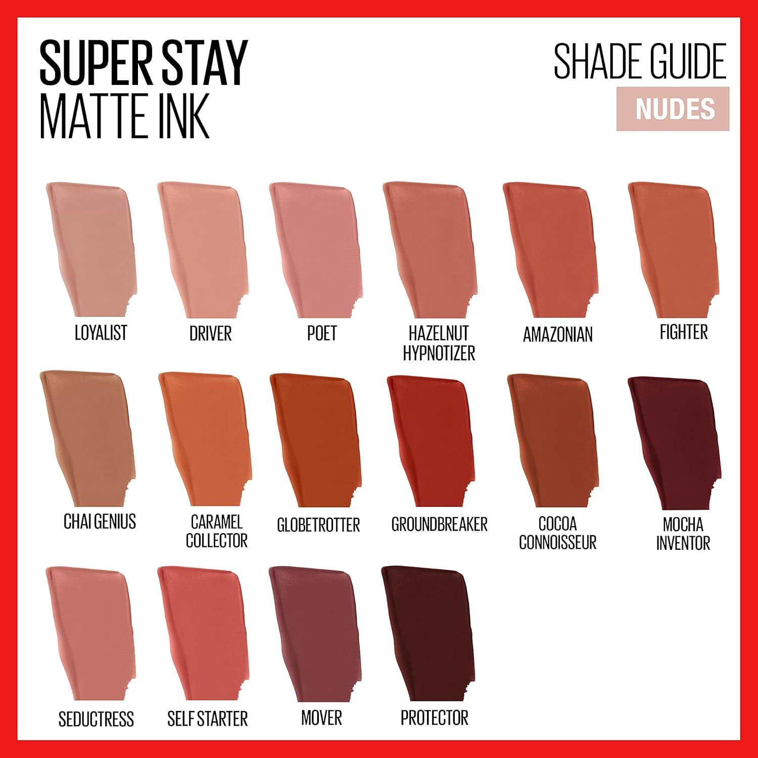 imageMAYBELLINE Super Stay Matte Ink Liquid Lipstick Makeup Long Lasting High Impact Color Up to 16H Wear Insider Midtone Yellow Brown117 GROUNDBREAKER