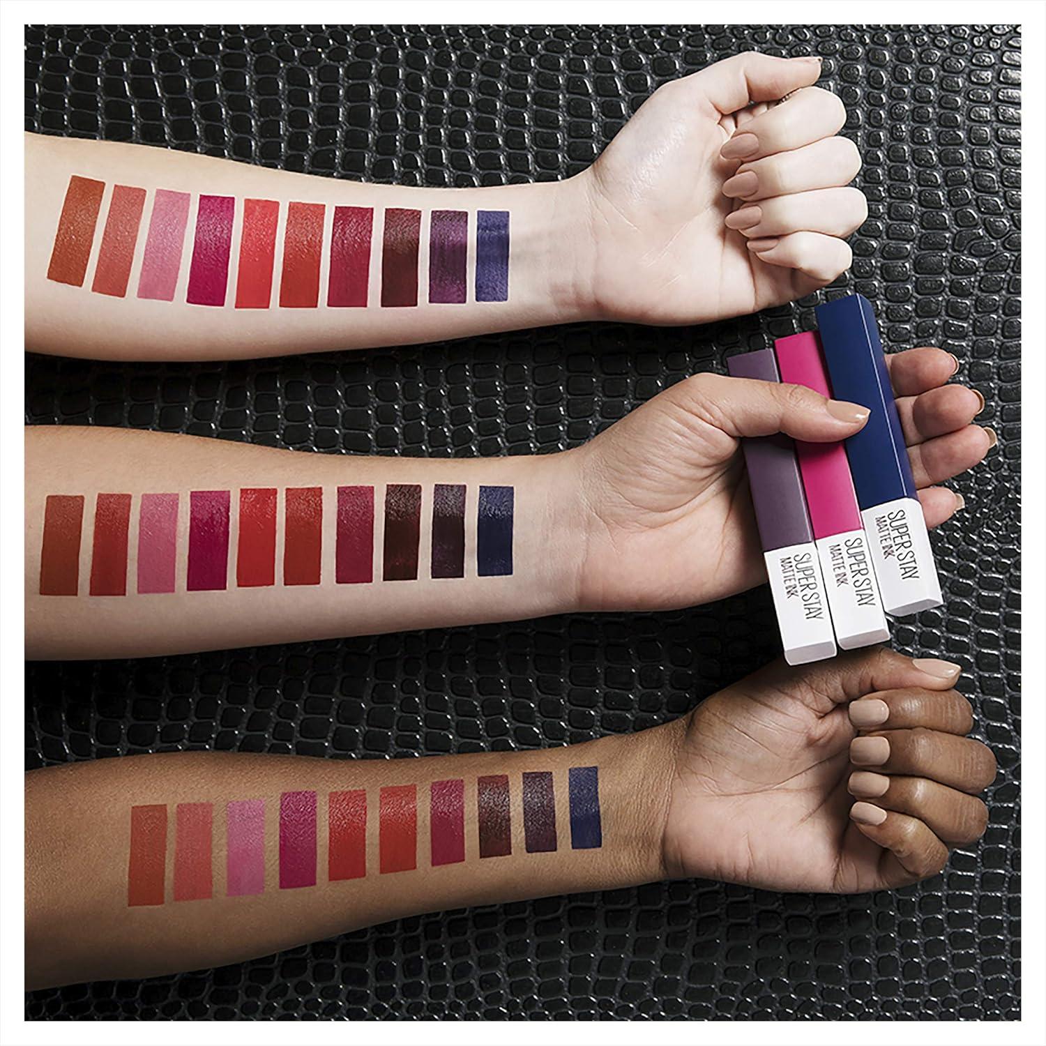 imageMAYBELLINE Super Stay Matte Ink Liquid Lipstick Makeup Long Lasting High Impact Color Up to 16H Wear Insider Midtone Yellow Brown125 INSPIRER