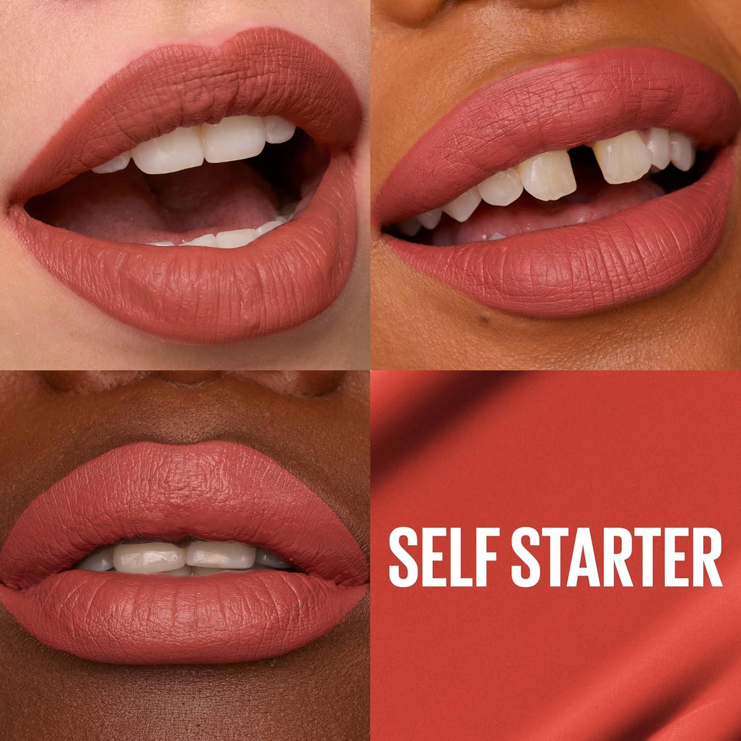 imageMAYBELLINE Super Stay Matte Ink Liquid Lipstick Makeup Long Lasting High Impact Color Up to 16H Wear Insider Midtone Yellow Brown130 SELFSTARTER