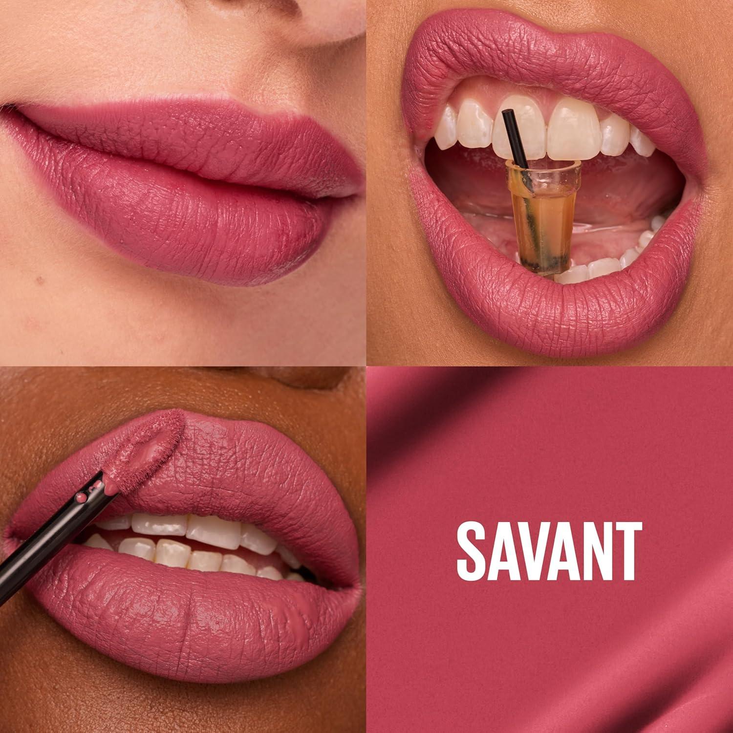imageMAYBELLINE Super Stay Matte Ink Liquid Lipstick Makeup Long Lasting High Impact Color Up to 16H Wear Insider Midtone Yellow Brown155 SAVANT