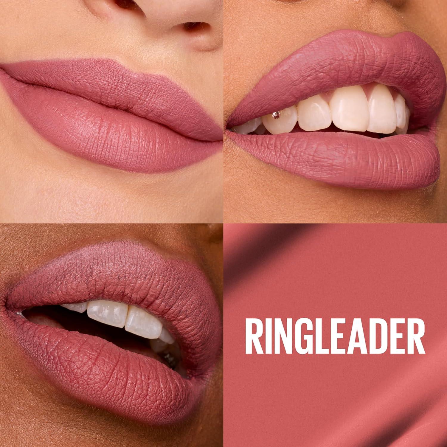 imageMAYBELLINE Super Stay Matte Ink Liquid Lipstick Makeup Long Lasting High Impact Color Up to 16H Wear Insider Midtone Yellow Brown175 RINGLEADER