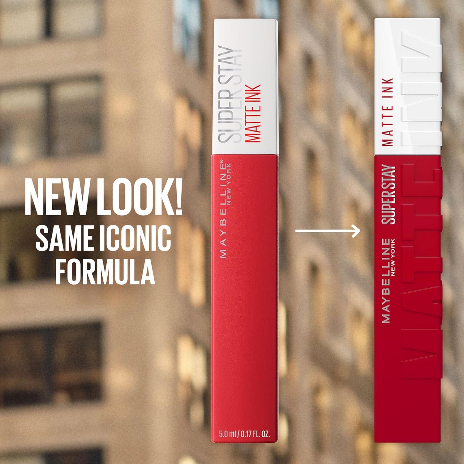 imageMAYBELLINE Super Stay Matte Ink Liquid Lipstick Makeup Long Lasting High Impact Color Up to 16H Wear Insider Midtone Yellow Brown175 RINGLEADER