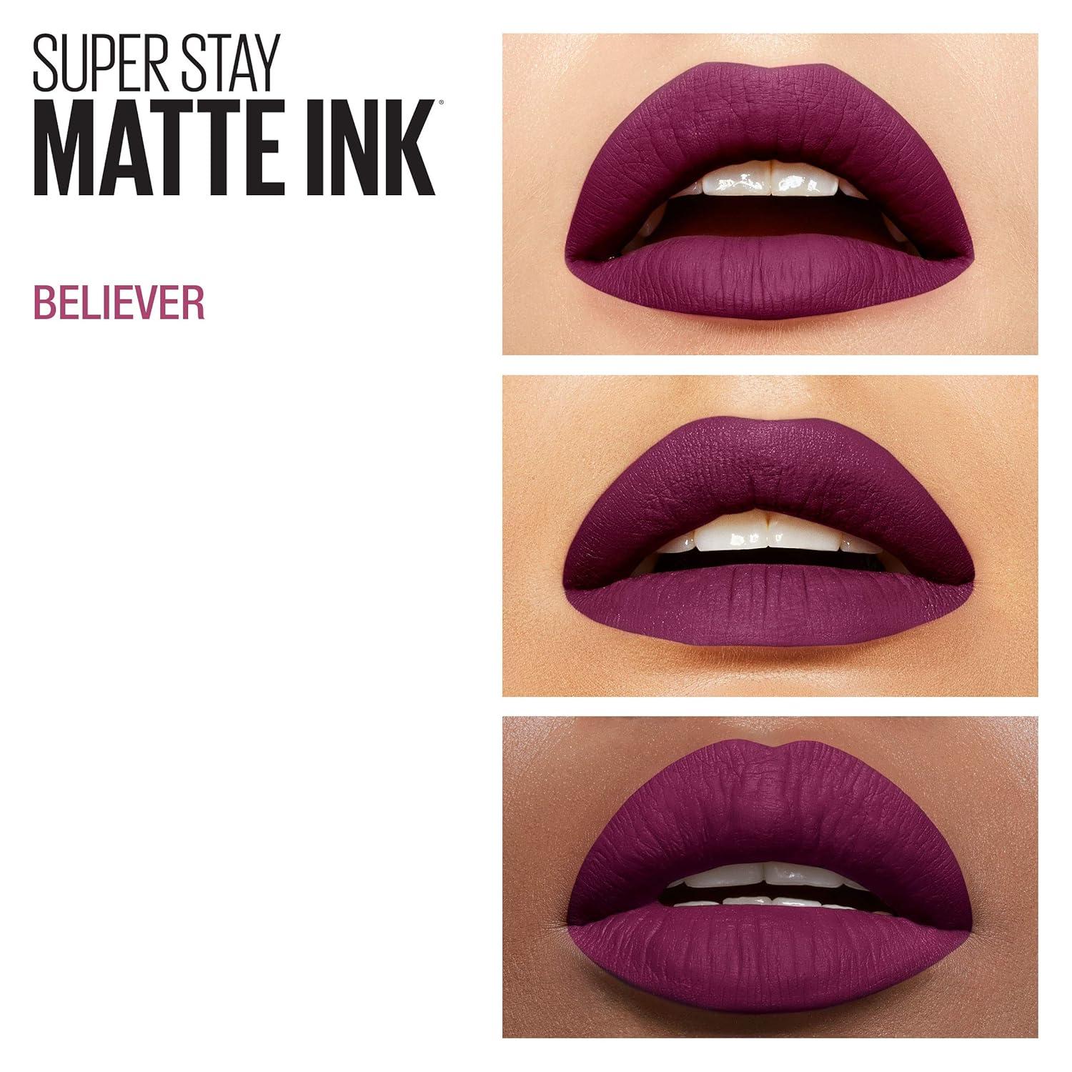 imageMAYBELLINE Super Stay Matte Ink Liquid Lipstick Makeup Long Lasting High Impact Color Up to 16H Wear Insider Midtone Yellow Brown40 BELIEVER