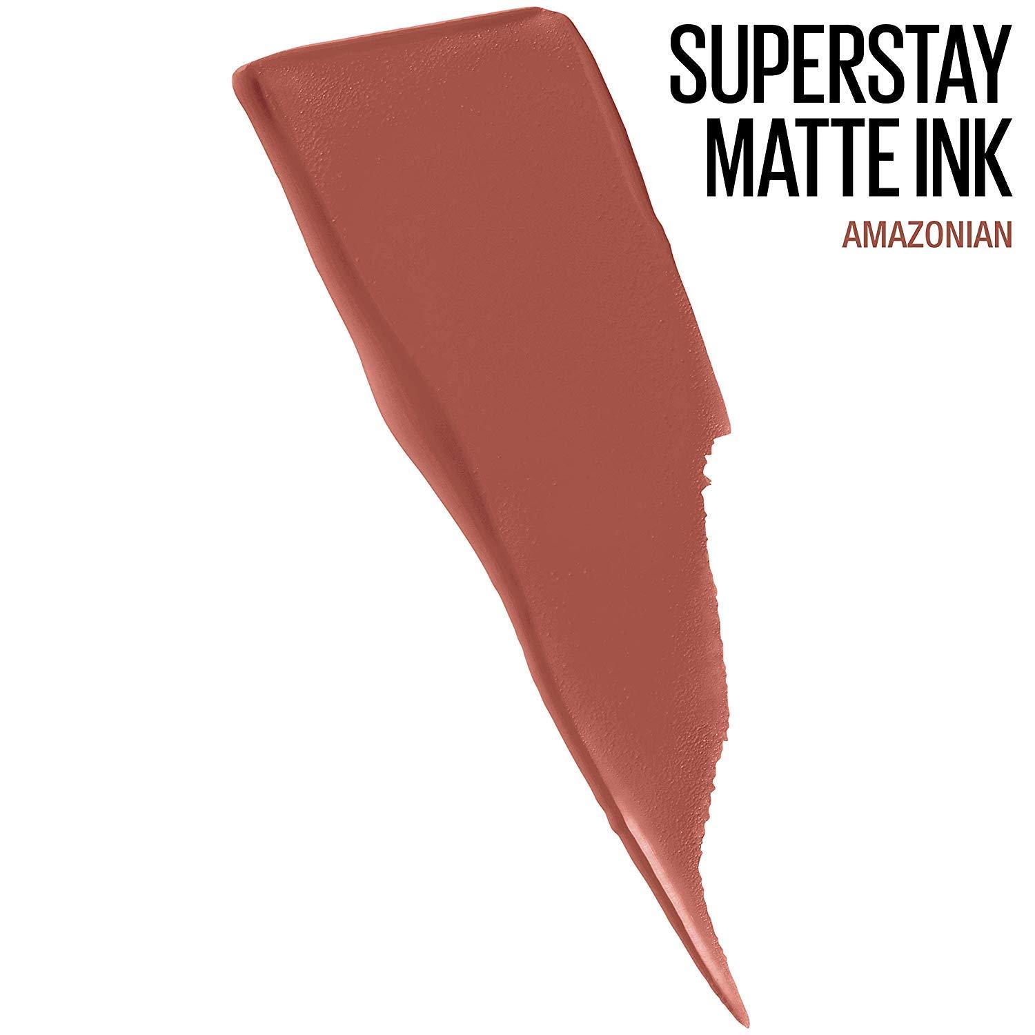 imageMAYBELLINE Super Stay Matte Ink Liquid Lipstick Makeup Long Lasting High Impact Color Up to 16H Wear Insider Midtone Yellow Brown70 AMAZONIAN