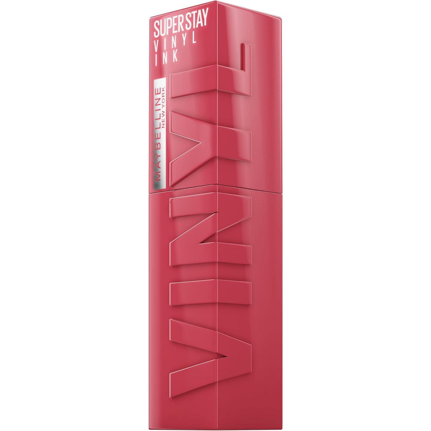 imageMAYBELLINE Super Stay Vinyl Ink Longwear NoBudge Liquid Lipcolor Make Up Highly Pigmented Color and Instant Shine Upbeat 1 Count160 SULTRY