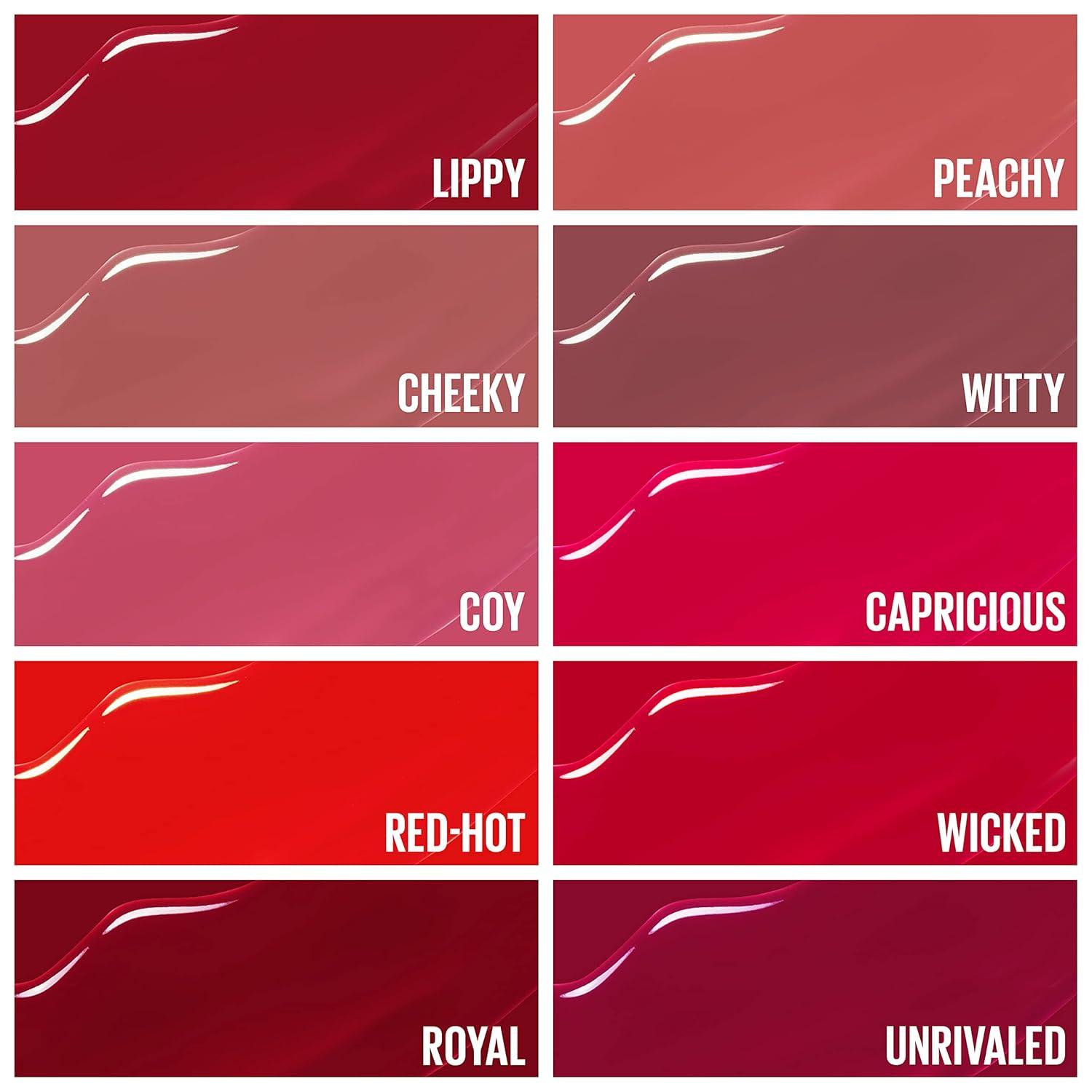 imageMAYBELLINE Super Stay Vinyl Ink Longwear NoBudge Liquid Lipcolor Make Up Highly Pigmented Color and Instant Shine Upbeat 1 Count40 WITTY