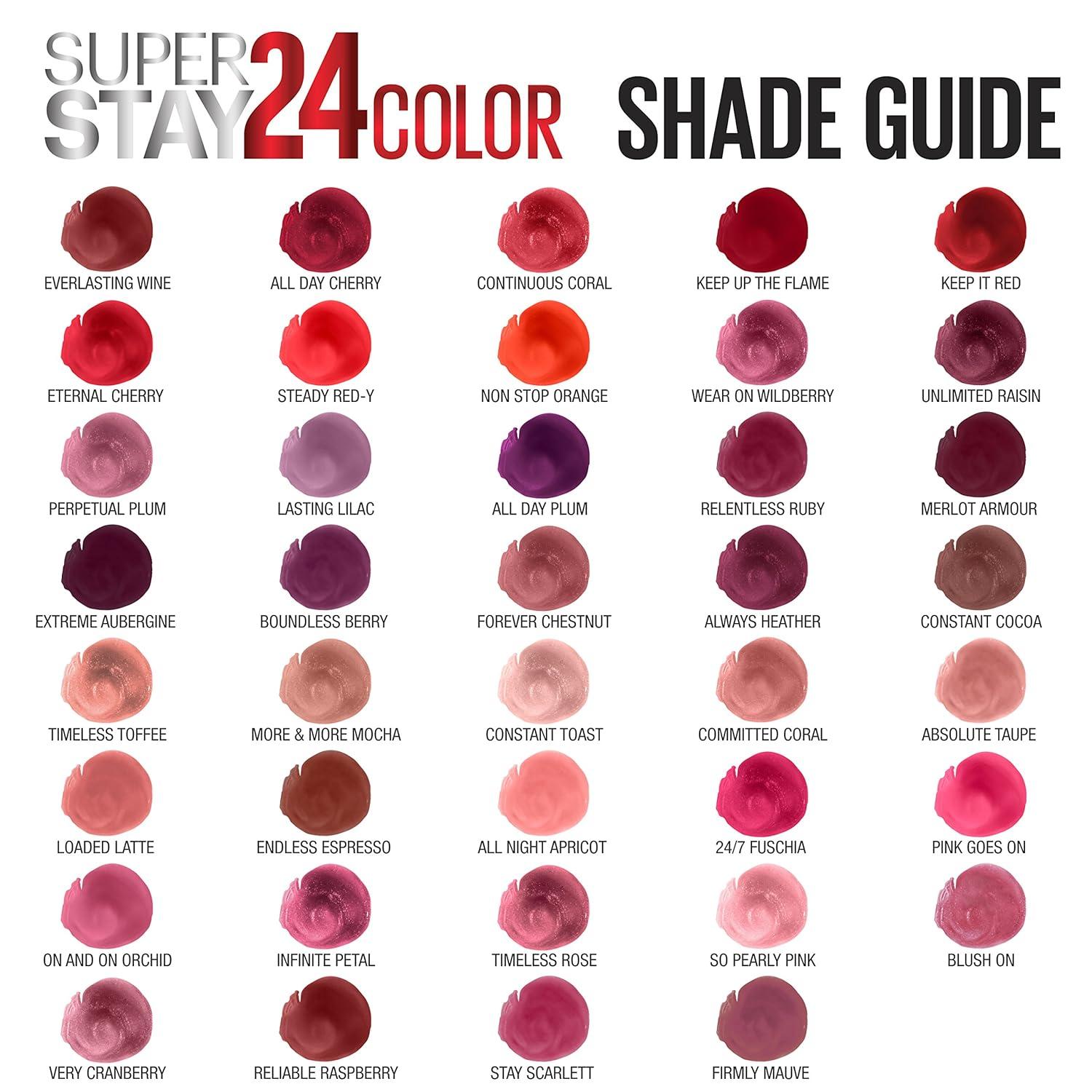 imageMaybelline Super Stay 24 2Step Liquid Lipstick Makeup Long Lasting Highly Pigmented Color with Moisturizing Balm Everlasting Wine Plum Red 1 Count085 LASTIN LILAC