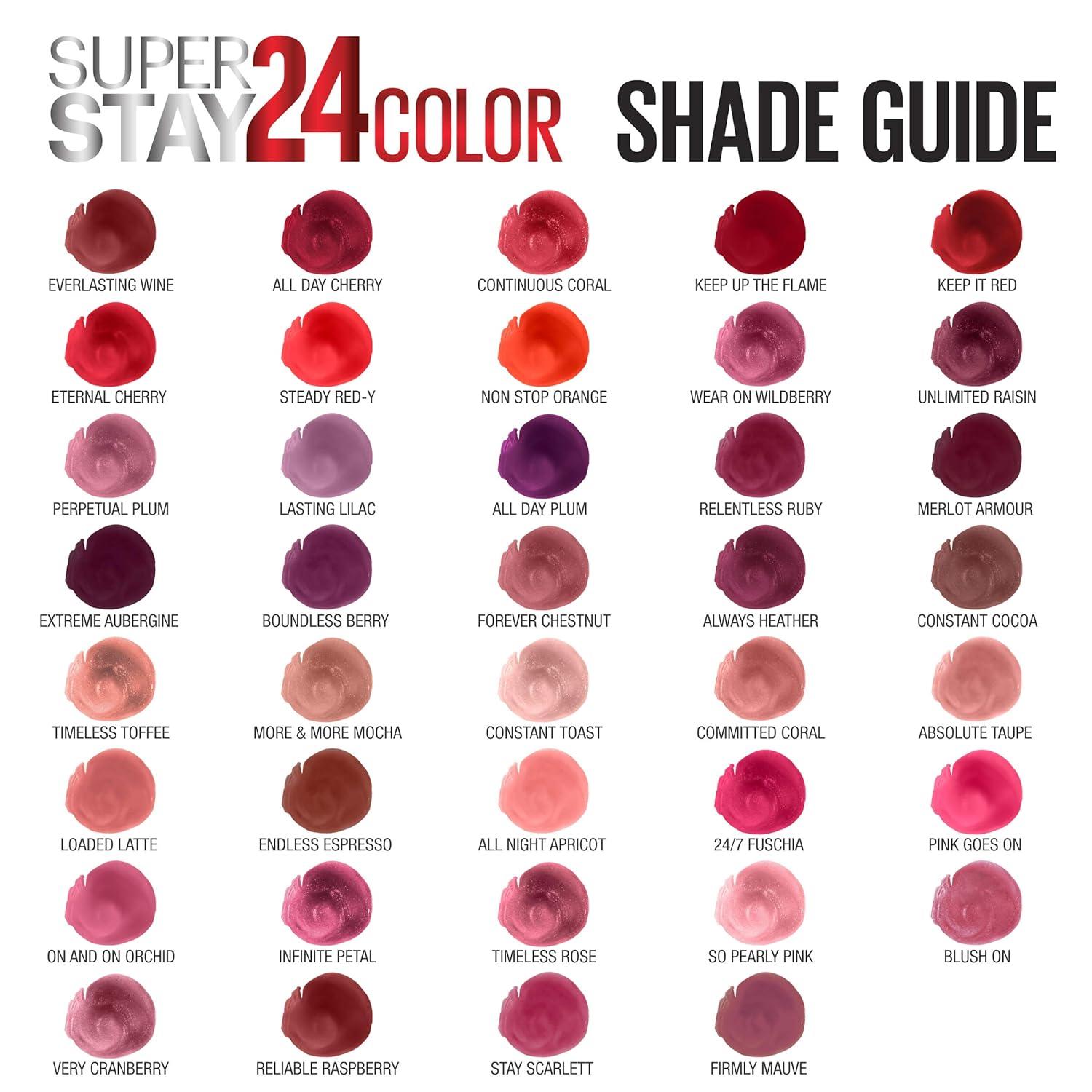 imageMaybelline Super Stay 24 2Step Liquid Lipstick Makeup Long Lasting Highly Pigmented Color with Moisturizing Balm Everlasting Wine Plum Red 1 Count100 VERY CRANBERRY