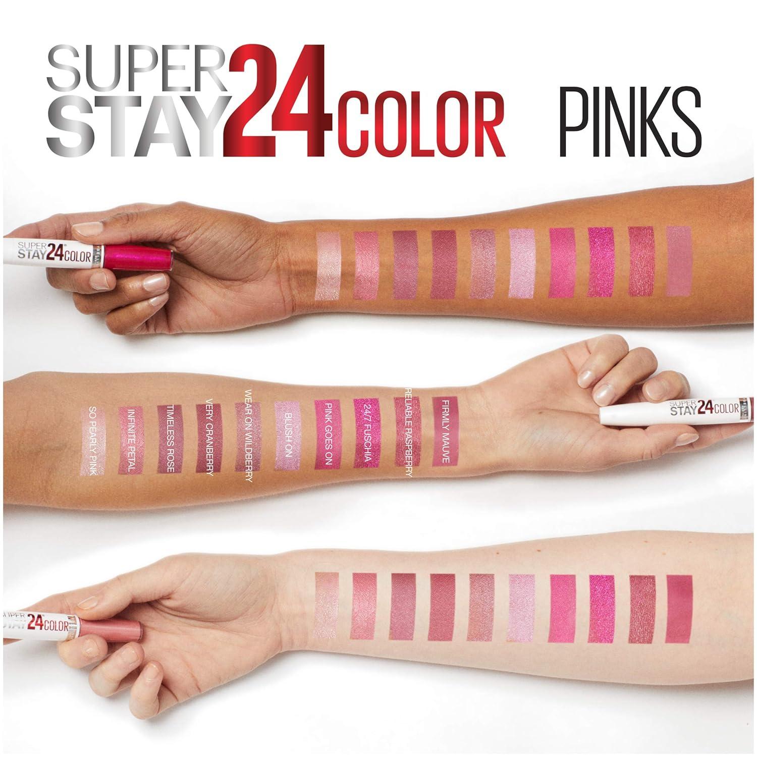 imageMaybelline Super Stay 24 2Step Liquid Lipstick Makeup Long Lasting Highly Pigmented Color with Moisturizing Balm Everlasting Wine Plum Red 1 Count220 247 FUCHSIA