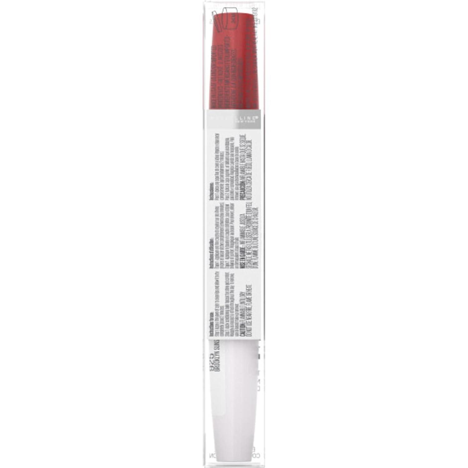 imageMaybelline Super Stay 24 2Step Liquid Lipstick Makeup Long Lasting Highly Pigmented Color with Moisturizing Balm Everlasting Wine Plum Red 1 Count925 BROOKLYN SUNSET