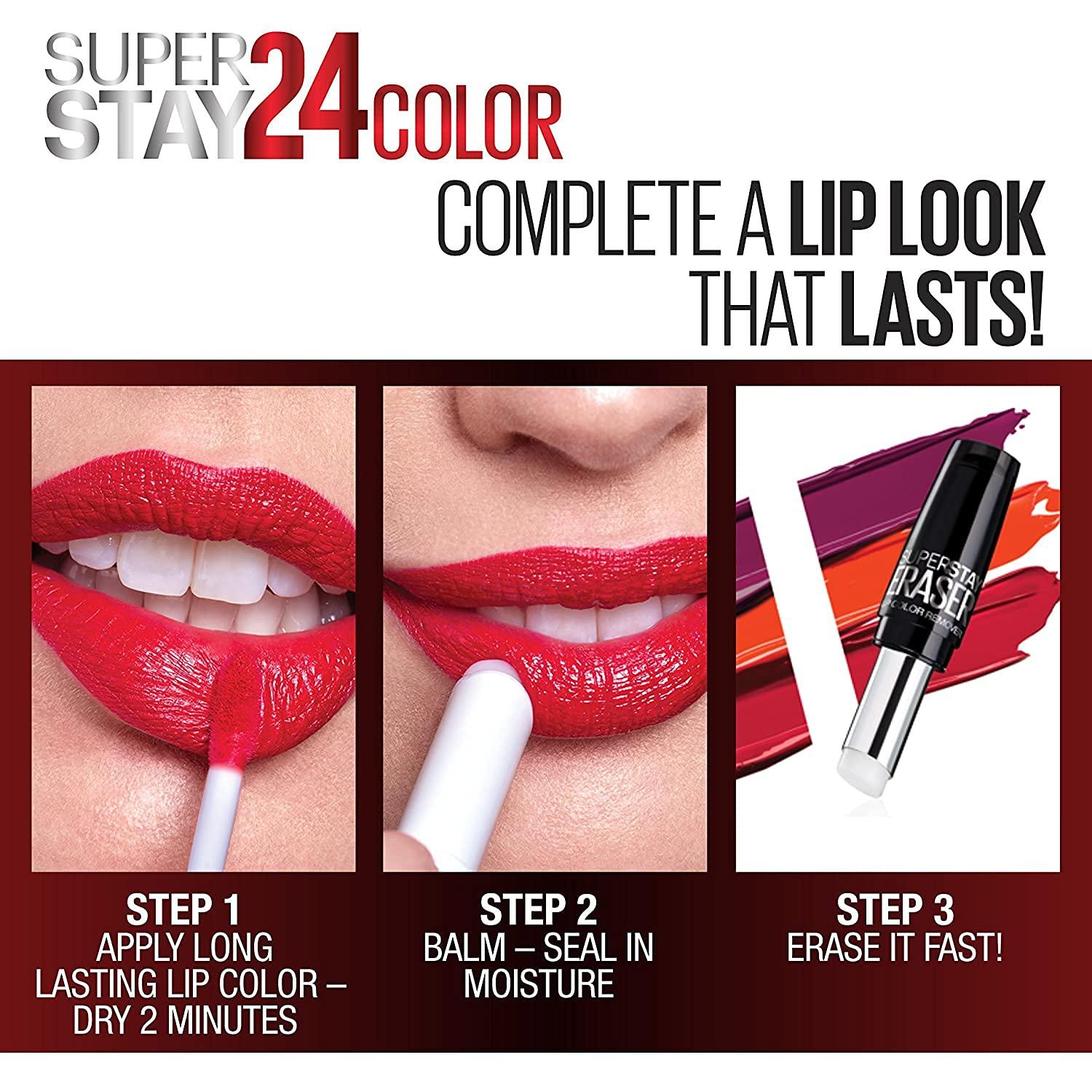 imageMaybelline Super Stay 24 2Step Liquid Lipstick Makeup Long Lasting Highly Pigmented Color with Moisturizing Balm Everlasting Wine Plum Red 1 Count925 BROOKLYN SUNSET