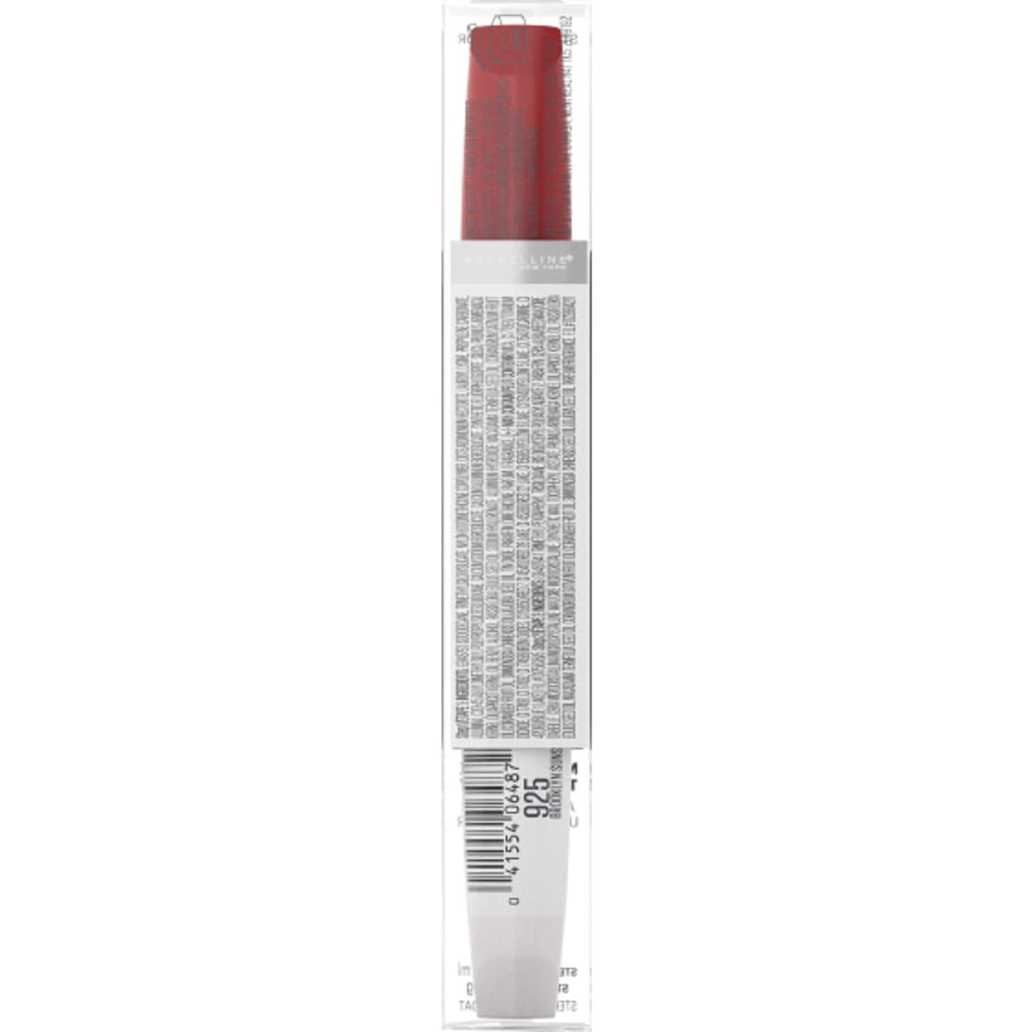imageMaybelline Super Stay 24 2Step Liquid Lipstick Makeup Long Lasting Highly Pigmented Color with Moisturizing Balm Everlasting Wine Plum Red 1 Count925 BROOKLYN SUNSET