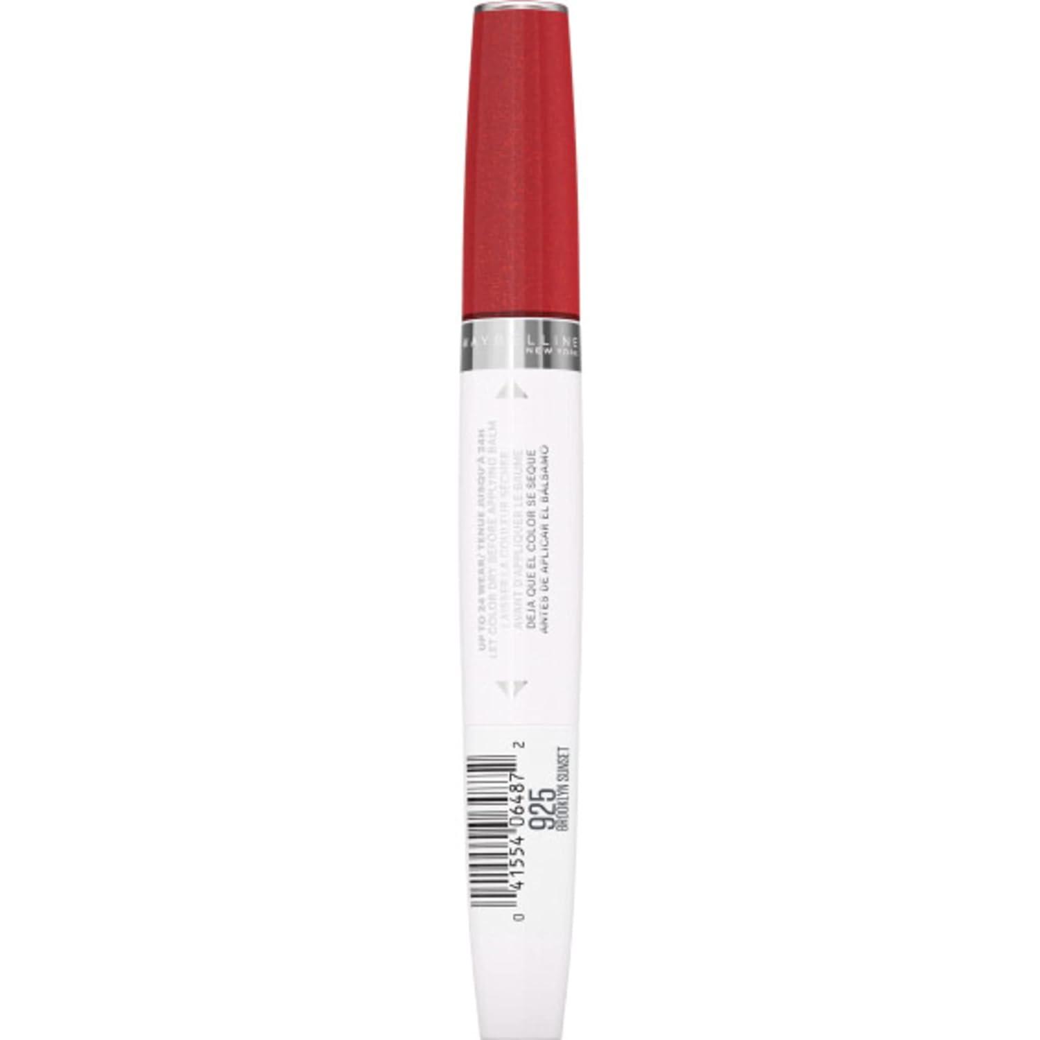 imageMaybelline Super Stay 24 2Step Liquid Lipstick Makeup Long Lasting Highly Pigmented Color with Moisturizing Balm Everlasting Wine Plum Red 1 Count925 BROOKLYN SUNSET