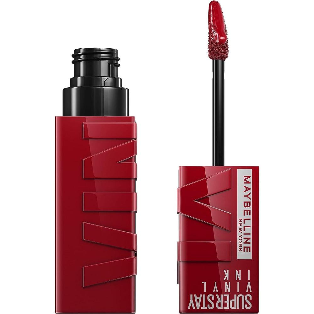 imageMAYBELLINE Super Stay Vinyl Ink Longwear NoBudge Liquid Lipcolor Make Up Highly Pigmented Color and Instant Shine Upbeat 1 Count10 LIPPY