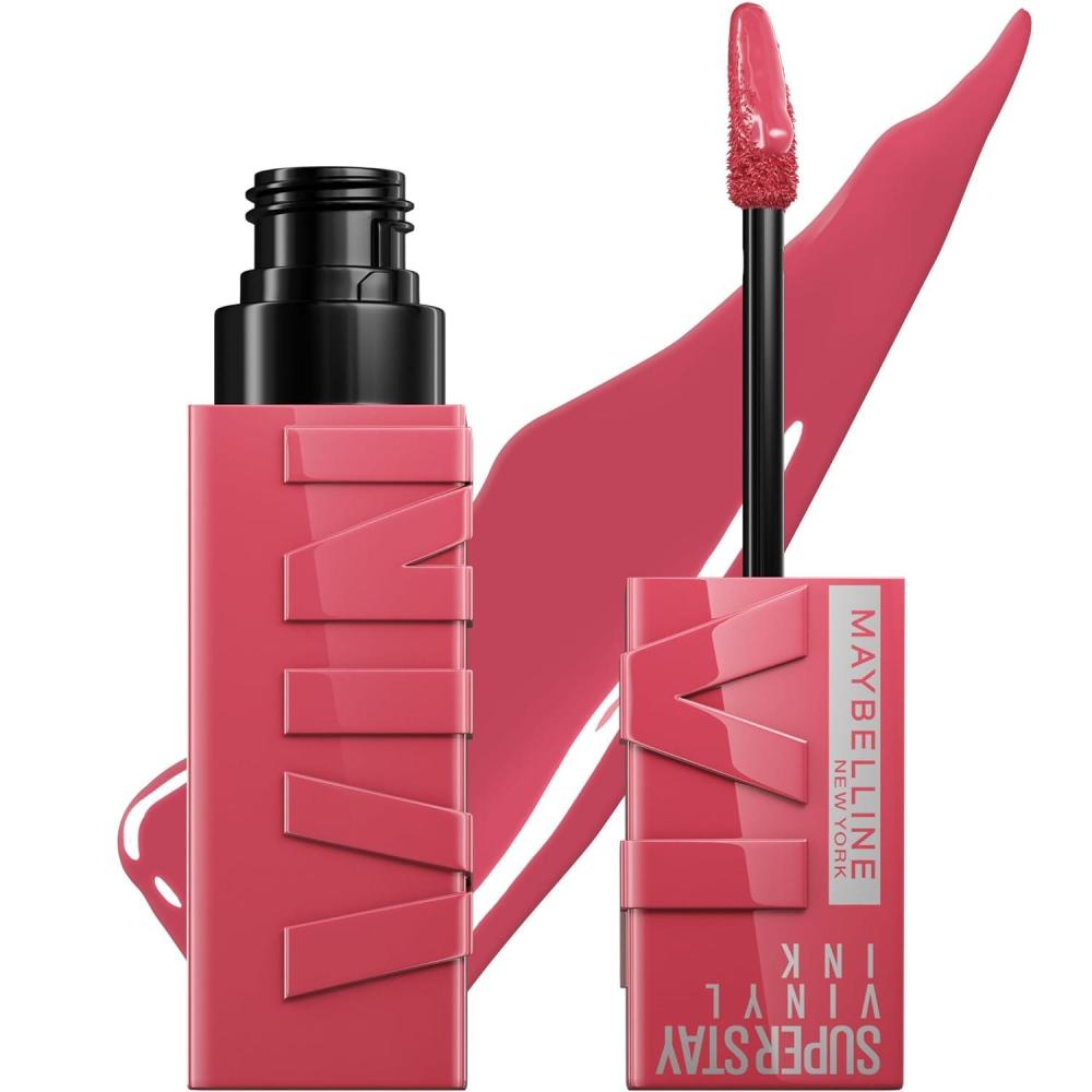 imageMAYBELLINE Super Stay Vinyl Ink Longwear NoBudge Liquid Lipcolor Make Up Highly Pigmented Color and Instant Shine Upbeat 1 Count160 SULTRY
