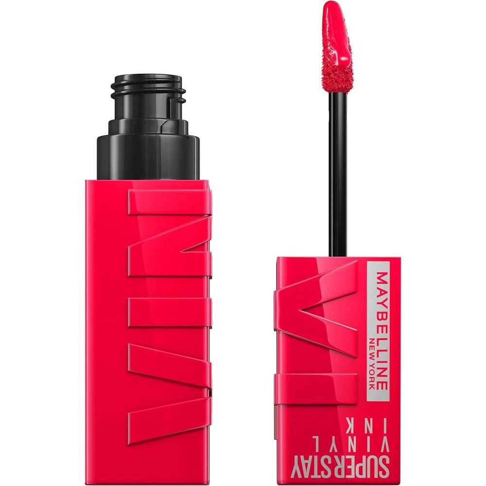 imageMAYBELLINE Super Stay Vinyl Ink Longwear NoBudge Liquid Lipcolor Make Up Highly Pigmented Color and Instant Shine Upbeat 1 Count45 CAPRICIOUS