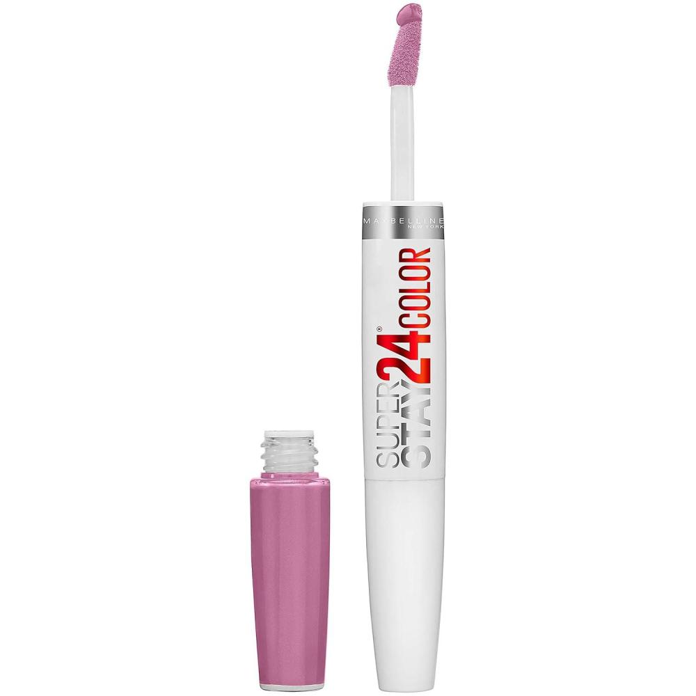 imageMaybelline Super Stay 24 2Step Liquid Lipstick Makeup Long Lasting Highly Pigmented Color with Moisturizing Balm Everlasting Wine Plum Red 1 Count085 LASTIN LILAC