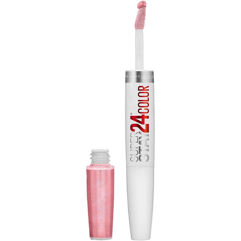 imageMaybelline Super Stay 24 2Step Liquid Lipstick Makeup Long Lasting Highly Pigmented Color with Moisturizing Balm Everlasting Wine Plum Red 1 Count110 SO PEARLY PINK