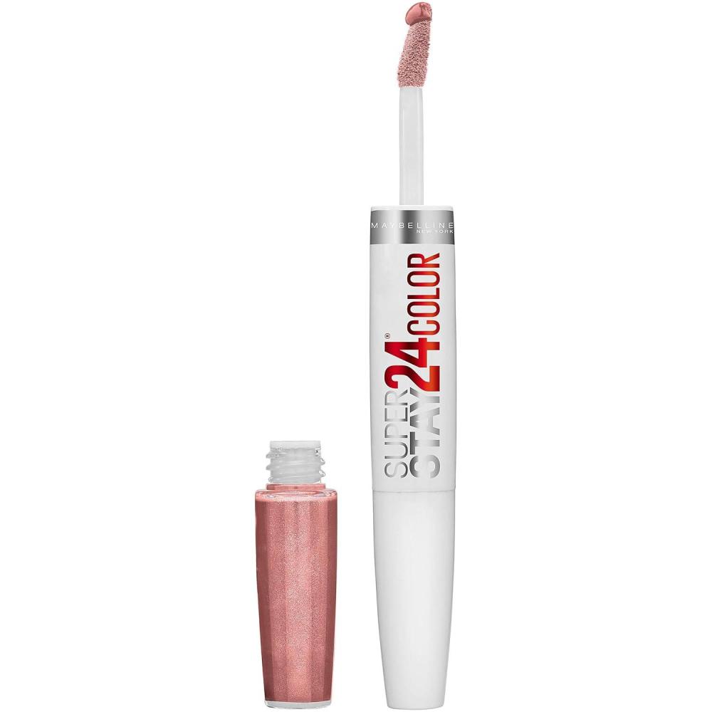 imageMaybelline Super Stay 24 2Step Liquid Lipstick Makeup Long Lasting Highly Pigmented Color with Moisturizing Balm Everlasting Wine Plum Red 1 Count150 TIMELESS TOFFEE