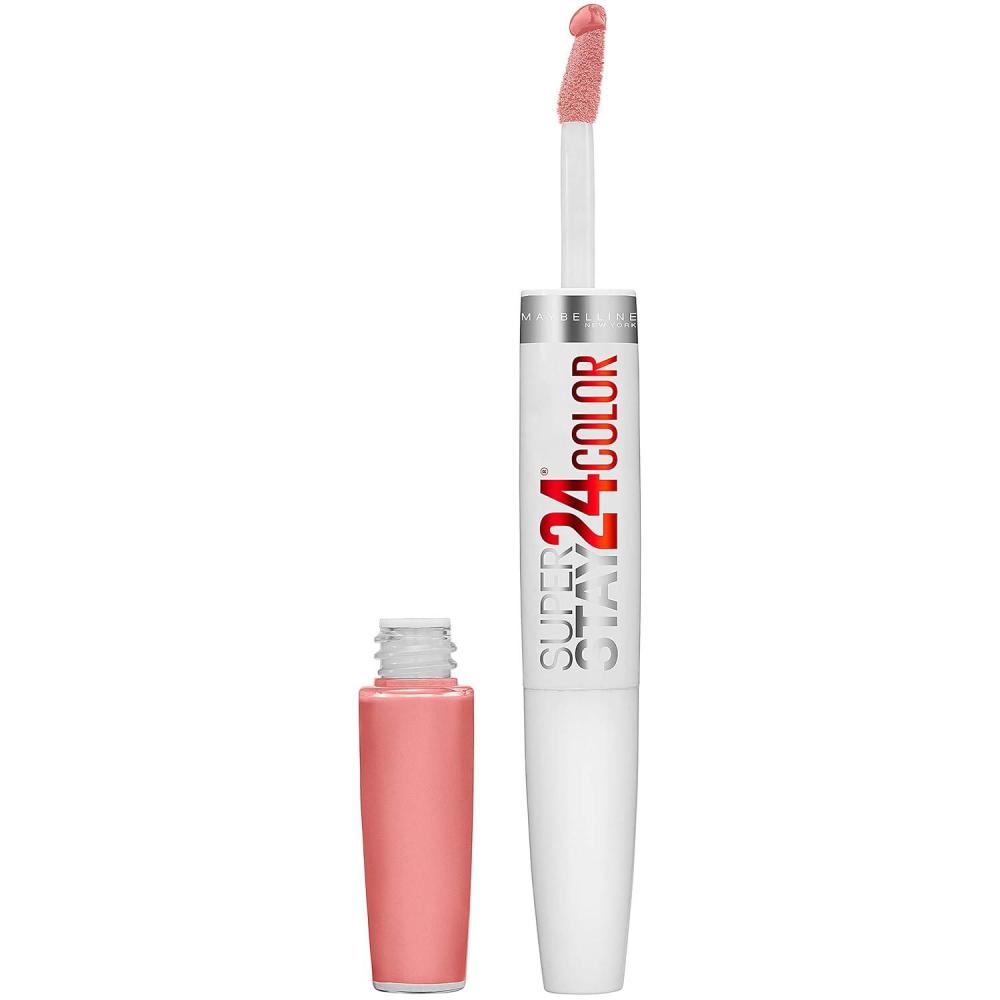 imageMaybelline Super Stay 24 2Step Liquid Lipstick Makeup Long Lasting Highly Pigmented Color with Moisturizing Balm Everlasting Wine Plum Red 1 Count240 ALL NIGHT APRICOT