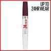 Maybelline Super Stay 24, 2-Step Liquid Lipstick Makeup, Long Lasting Highly Pigmented Color with Moisturizing Balm, Everlasting Wine, Plum Red, 1 Count(0 MERLOT ARMOUR)