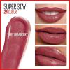 Maybelline Super Stay 24, 2-Step Liquid Lipstick Makeup, Long Lasting Highly Pigmented Color with Moisturizing Balm, Everlasting Wine, Plum Red, 1 Count(100 VERY CRANBERRY)