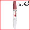 Maybelline Super Stay 24, 2-Step Liquid Lipstick Makeup, Long Lasting Highly Pigmented Color with Moisturizing Balm, Everlasting Wine, Plum Red, 1 Count(115 FOREVER CHESTNUT)