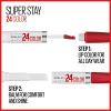 Maybelline Super Stay 24, 2-Step Liquid Lipstick Makeup, Long Lasting Highly Pigmented Color with Moisturizing Balm, Everlasting Wine, Plum Red, 1 Count(15 ALL DAY CHERRY)