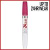 Maybelline Super Stay 24, 2-Step Liquid Lipstick Makeup, Long Lasting Highly Pigmented Color with Moisturizing Balm, Everlasting Wine, Plum Red, 1 Count(220 24/7 FUCHSIA)