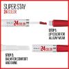 Maybelline Super Stay 24, 2-Step Liquid Lipstick Makeup, Long Lasting Highly Pigmented Color with Moisturizing Balm, Everlasting Wine, Plum Red, 1 Count(220 24/7 FUCHSIA)