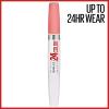 Maybelline Super Stay 24, 2-Step Liquid Lipstick Makeup, Long Lasting Highly Pigmented Color with Moisturizing Balm, Everlasting Wine, Plum Red, 1 Count(240 ALL NIGHT APRICOT)