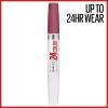 Maybelline Super Stay 24, 2-Step Liquid Lipstick Makeup, Long Lasting Highly Pigmented Color with Moisturizing Balm, Everlasting Wine, Plum Red, 1 Count(245 FIRMLY MAUVE)