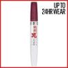 Maybelline Super Stay 24, 2-Step Liquid Lipstick Makeup, Long Lasting Highly Pigmented Color with Moisturizing Balm, Everlasting Wine, Plum Red, 1 Count(50 UNLIMITED RAISIN)