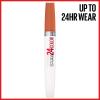 Maybelline Super Stay 24, 2-Step Liquid Lipstick Makeup, Long Lasting Highly Pigmented Color with Moisturizing Balm, Everlasting Wine, Plum Red, 1 Count(910 COPPER GLISTEN)