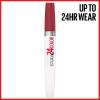 Maybelline Super Stay 24, 2-Step Liquid Lipstick Makeup, Long Lasting Highly Pigmented Color with Moisturizing Balm, Everlasting Wine, Plum Red, 1 Count(930 CITY ABLAZE)