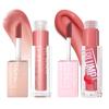 Maybelline Lifter Gloss and Lifter Plump Bundle, Hydrating, Pumping Lip Gloss in Shades Sweetheart and Red Flag, Pack of 2(Moon & Peach Fever)