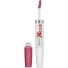 Maybelline Super Stay 24, 2-Step Liquid Lipstick Makeup, Long Lasting Highly Pigmented Color with Moisturizing Balm, Everlasting Wine, Plum Red, 1 Count(105 BLUSH ON)