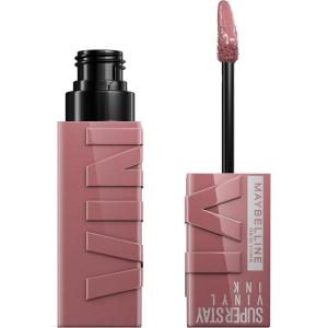 MAYBELLINE Super Stay Vinyl Ink Longwear No-Budge Liquid Lipcolor Make Up, Highly Pigmented Color and Instant Shine, Upbeat, 1 Count(110 AWESTRUCK)