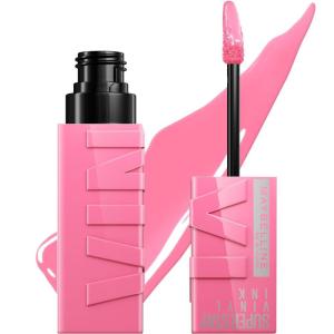 MAYBELLINE Super Stay Vinyl Ink Longwear No-Budge Liquid Lipcolor Make Up, Highly Pigmented Color and Instant Shine, Upbeat, 1 Count(155 UPBEAT)