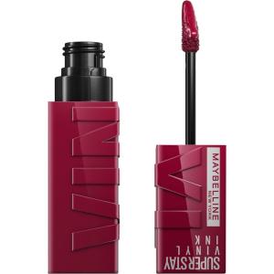 MAYBELLINE Super Stay Vinyl Ink Longwear No-Budge Liquid Lipcolor Make Up, Highly Pigmented Color and Instant Shine, Upbeat, 1 Count(30 UNRIVALED)