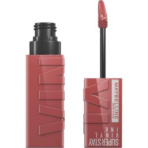 MAYBELLINE Super Stay Vinyl Ink Longwear No-Budge Liquid Lipcolor Make Up, Highly Pigmented Color and Instant Shine, Upbeat, 1 Count(35 CHEEKY)