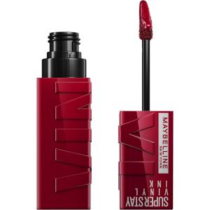 MAYBELLINE Super Stay Vinyl Ink Longwear No-Budge Liquid Lipcolor Make Up, Highly Pigmented Color and Instant Shine, Upbeat, 1 Count(55 ROYAL)