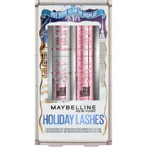 Maybelline Lash Sensational Holiday Makeup Kit, Includes Full-Size Sky High Mascara and Lash Sensational Glitter Mascara, 1 Makeup Gift Set(Holiday Lashes Kit)